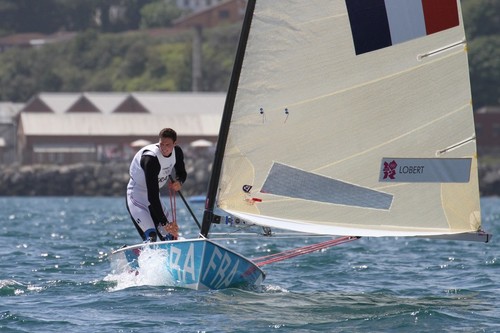 Jonathan Lobert (FRA) won the Bronze Medal - Finn class 2012 Olympic Regatta © Richard Gladwell www.photosport.co.nz